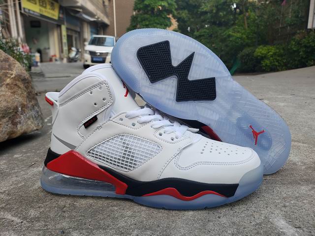 Air Jordan Mars 270 Men's Basketball Shoes White Red Silver-5 - Click Image to Close